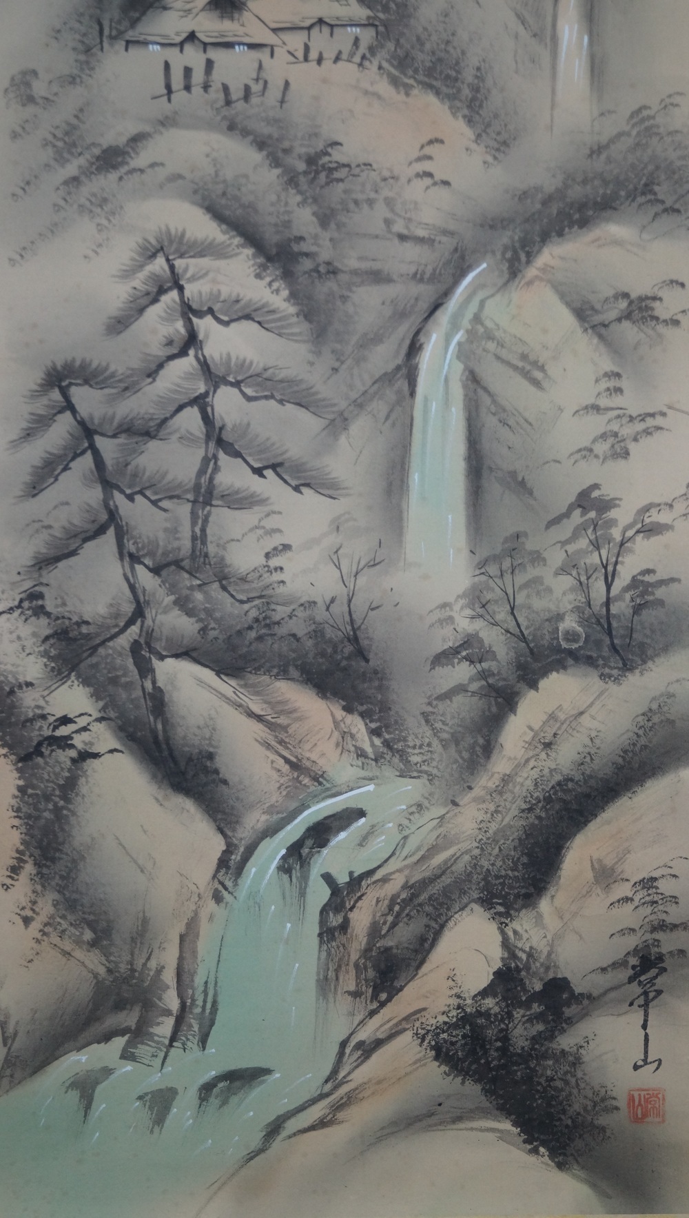 Kleiner Wasserfall Rollbild Wasserfall-Motiv Nahaufnahme