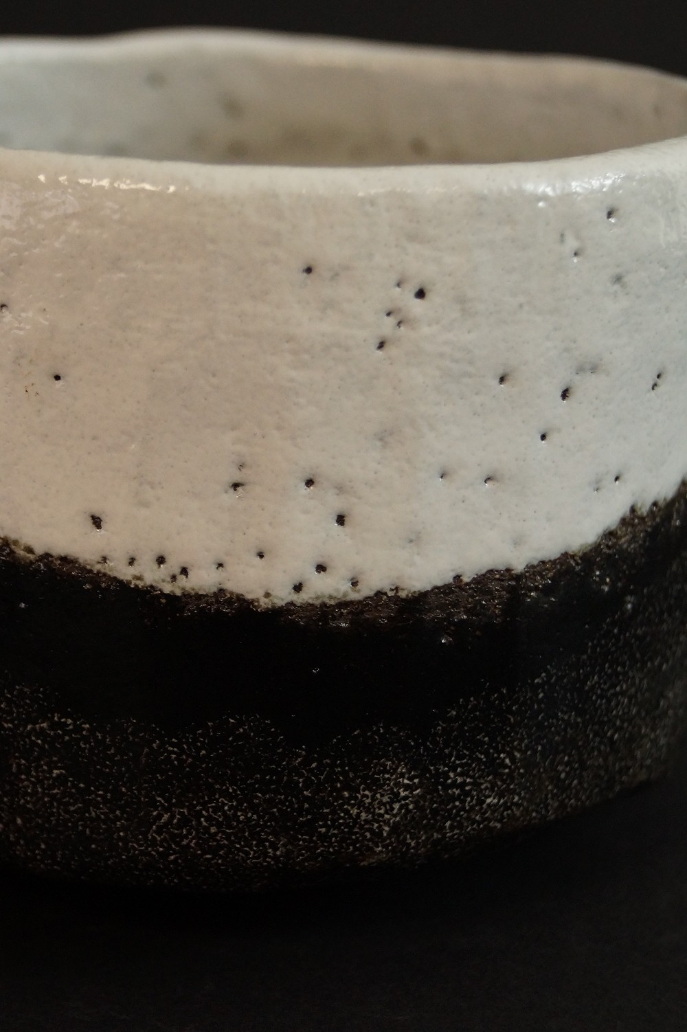 Chawan Fuji-San Motif Raku Ware by Shoraku Sasaki Side View 2
