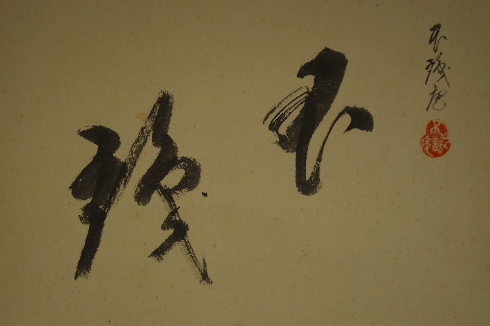 Ink Calligraphy Inscription Close-Up