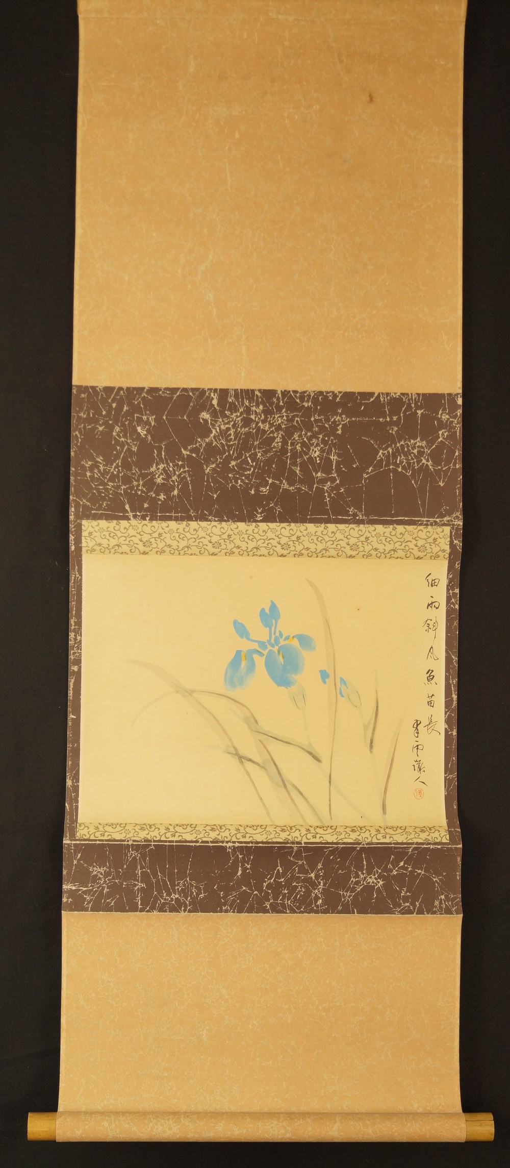 Iris Kakemono Full View Hanging Scroll