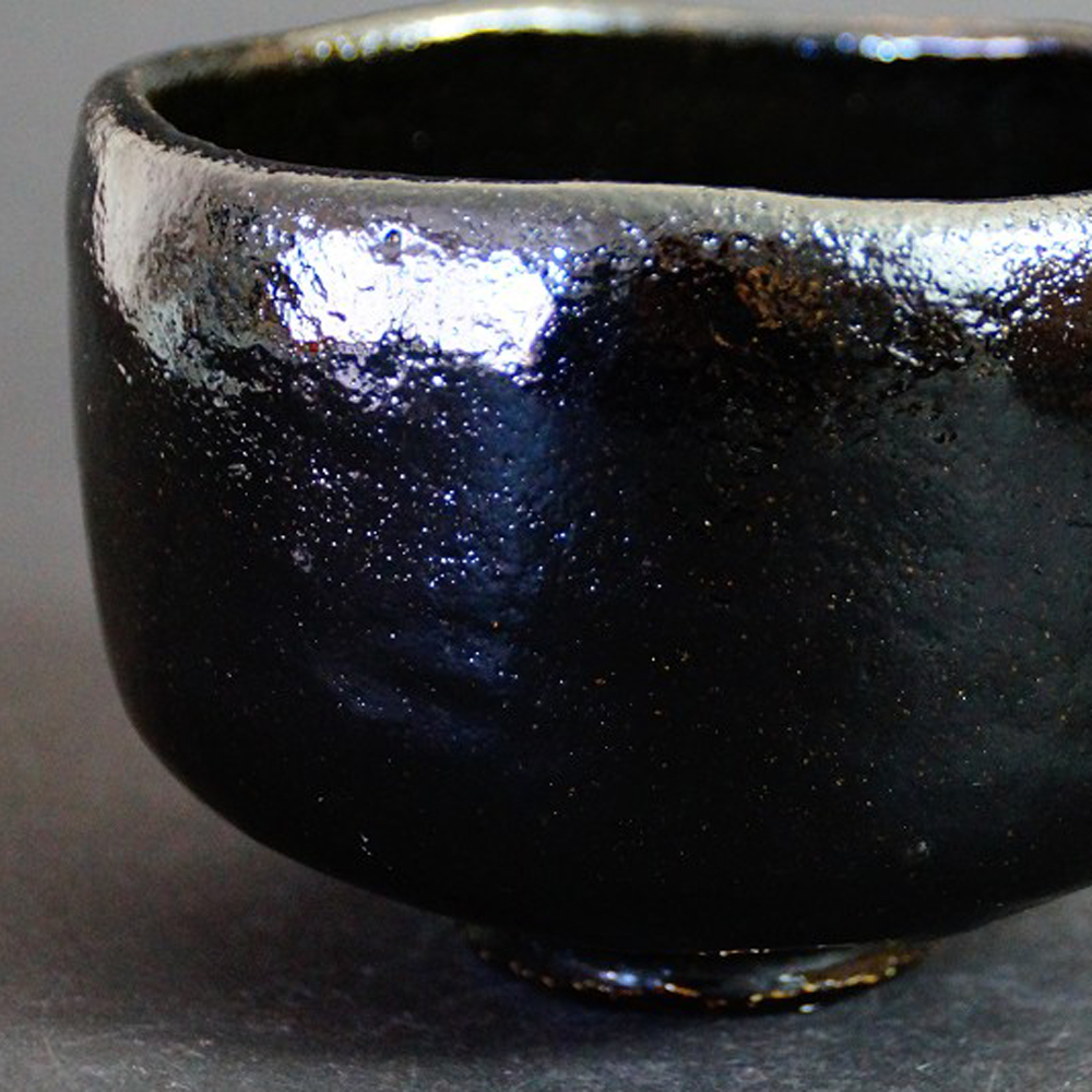 Chawan Tea Bowl Made of Raku Ware by Ono Kyuko Motif Close-Up Preview
