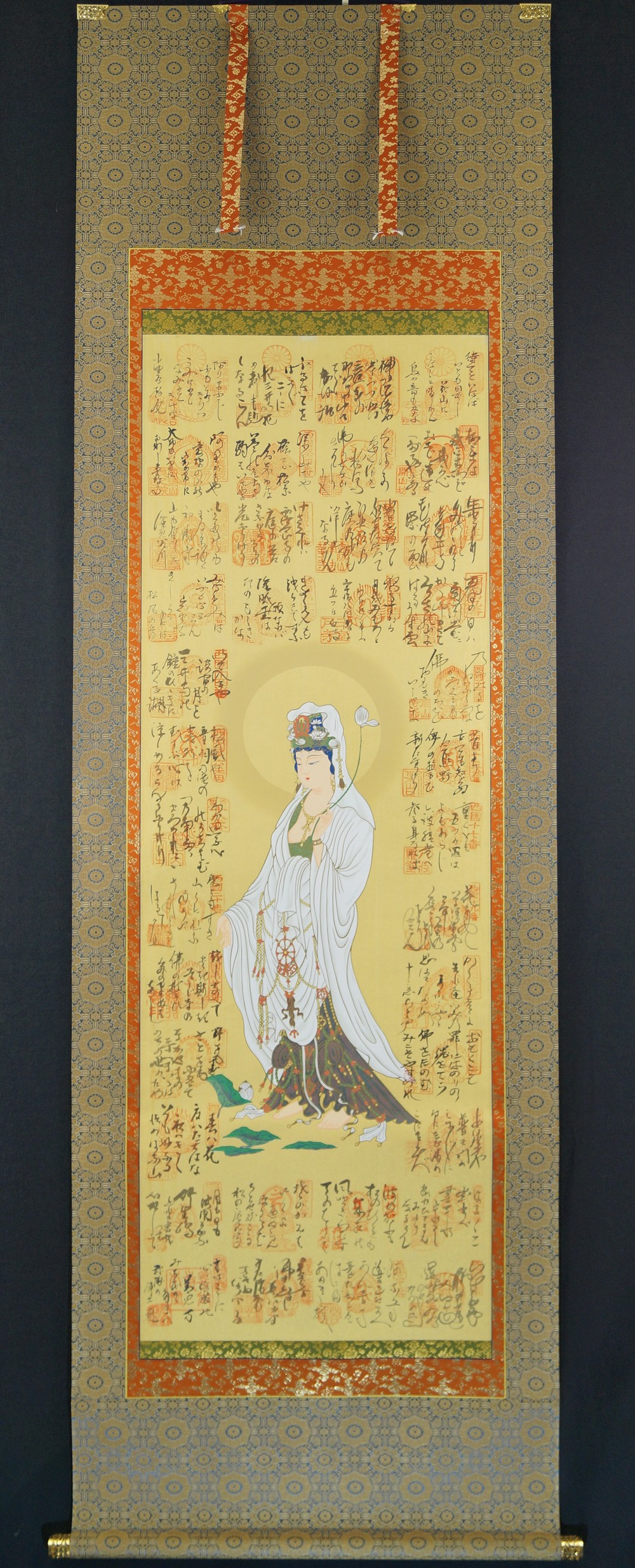 38 Temples of Saigoku Full View Hanging Scroll
